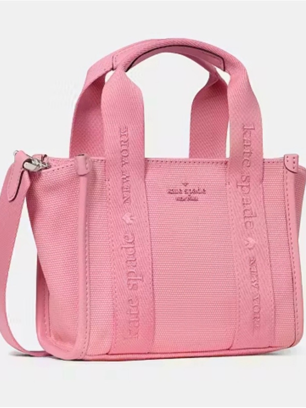 kate spade Pink Canvas Mini  Tote with Strap